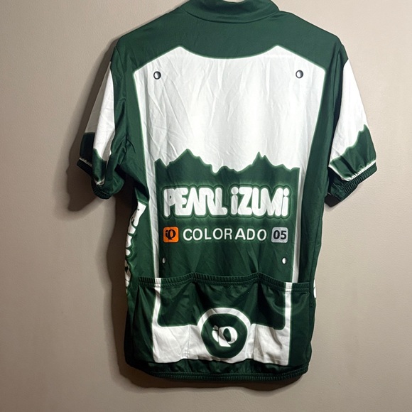 Pearl Izumi Green and White Colorado  Men's Cycling Jersey Large - Picture 3 of 3